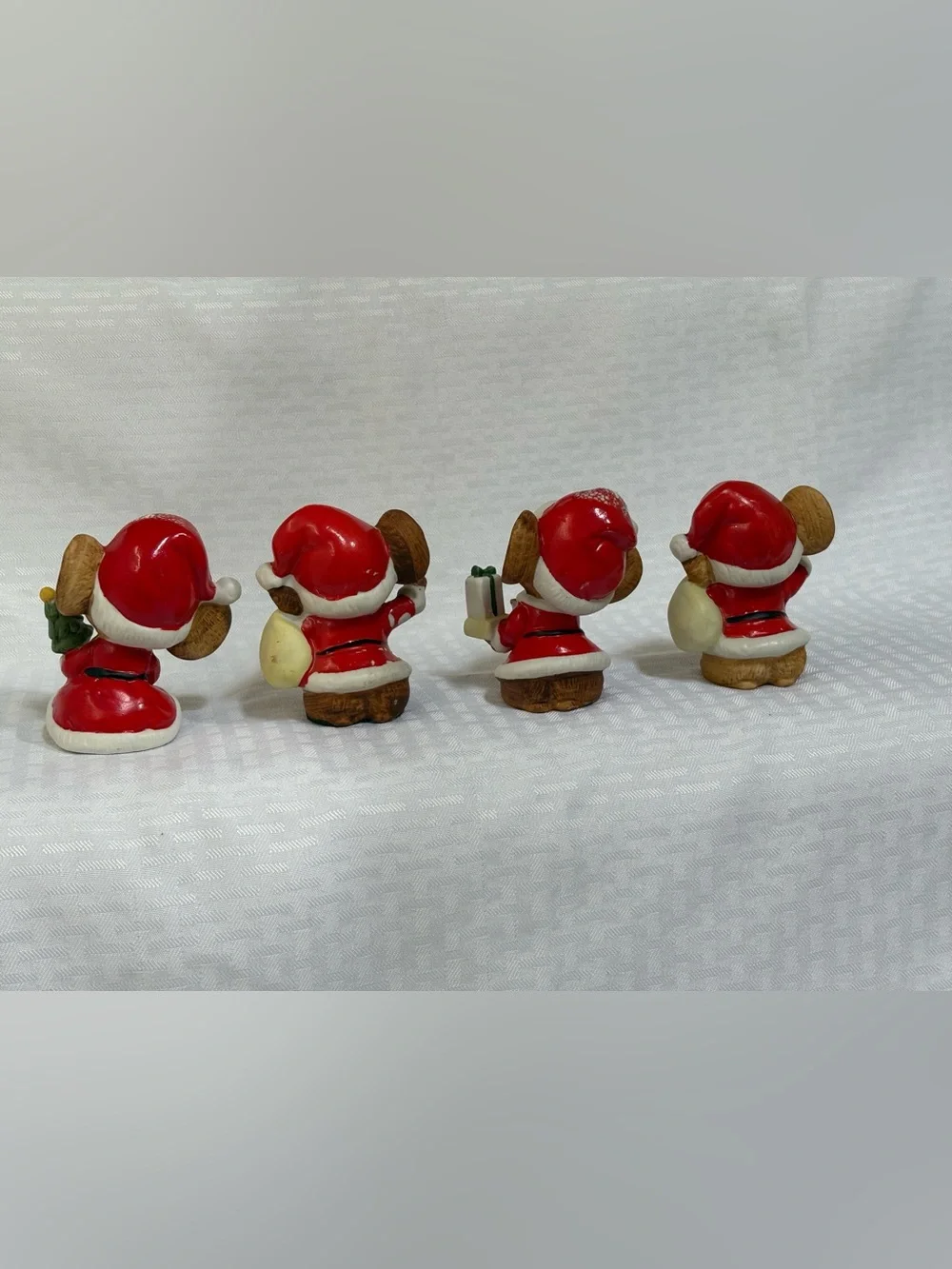 Vintage Christmas Mice Set of 4 Homeco